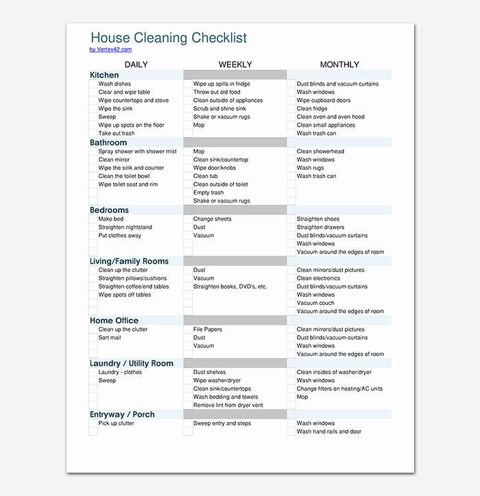 House Cleaning Checklist Template Awesome House Cleaning Checklist 15 Cleaning Tips and Tricks