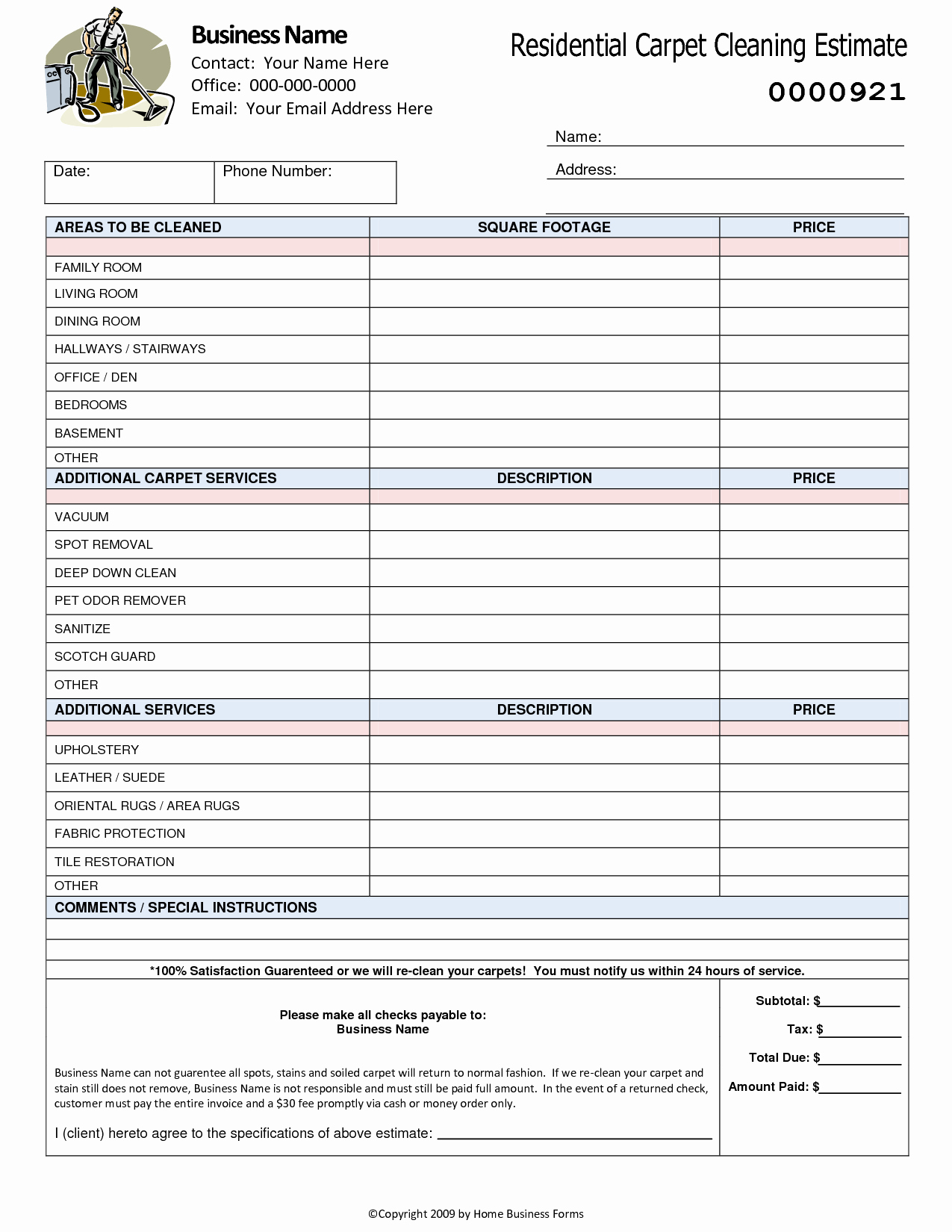 House Cleaning Invoice Template Elegant 8 Best Of Printable House Cleaning Invoice House