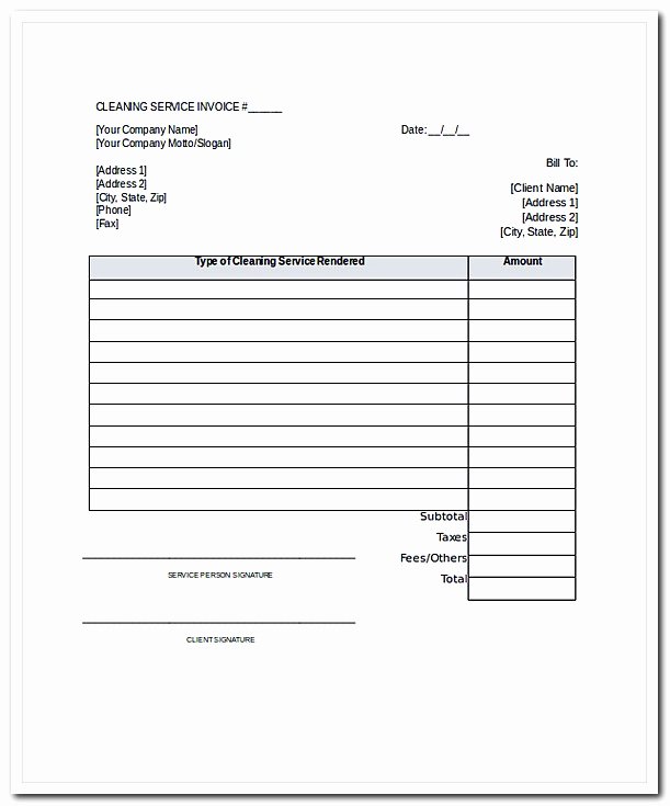 House Cleaning Invoice Template Fresh Guides to Create House Cleaning Service Invoice with Tip