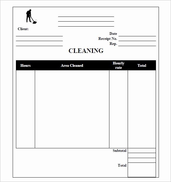 House Cleaning Invoice Template Lovely Cleaning Service Invoice Template Printable Word Excel