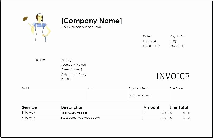 House Cleaning Invoice Template Lovely House Cleaning Invoice Sample Rusinfobiz