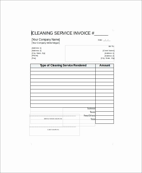House Cleaning Invoice Template New House Cleaning Invoice Template House Cleaning Invoice Uk