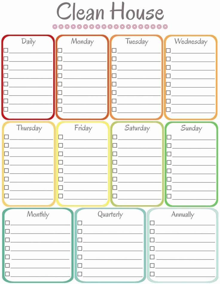 House Cleaning Schedule Template Fresh Best 25 Cleaning Schedule Templates Ideas On Pinterest