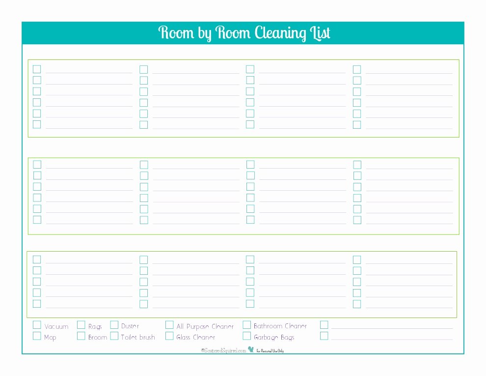 House Cleaning Template Free Lovely Blank Cleaning Checklist Template