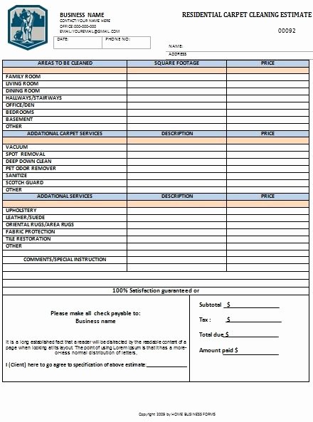 House Cleaning Template Free Unique House Cleaning Invoice Template