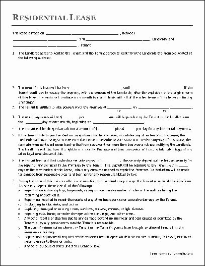 House Lease Agreement Template Beautiful Residential Lease Agreement Template