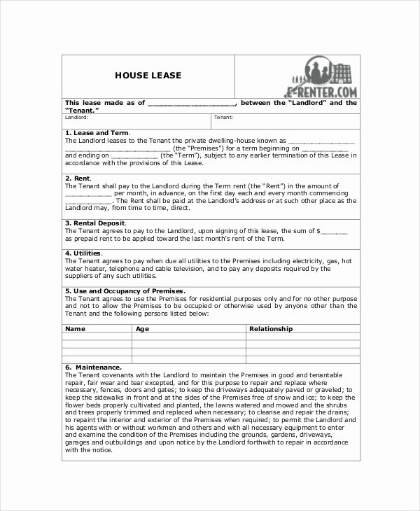 House Lease Agreement Template Fresh House Lease Agreement 14 Free Download Documents In Pdf