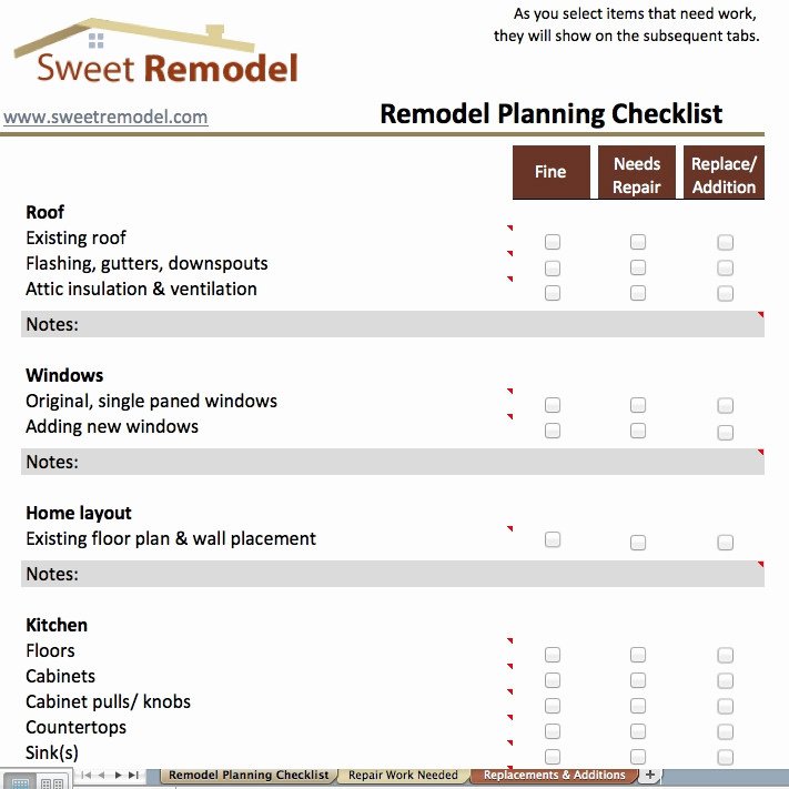 House Renovation Checklist Template Best Of Howlingwolfdesigns