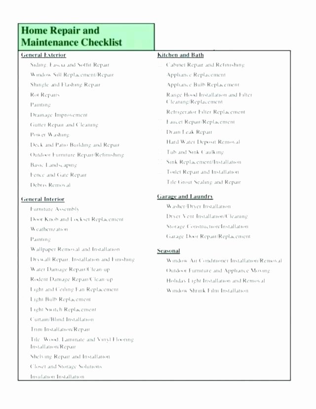 House Renovation Checklist Template Lovely Kitchen Remodel Contractor Checklist