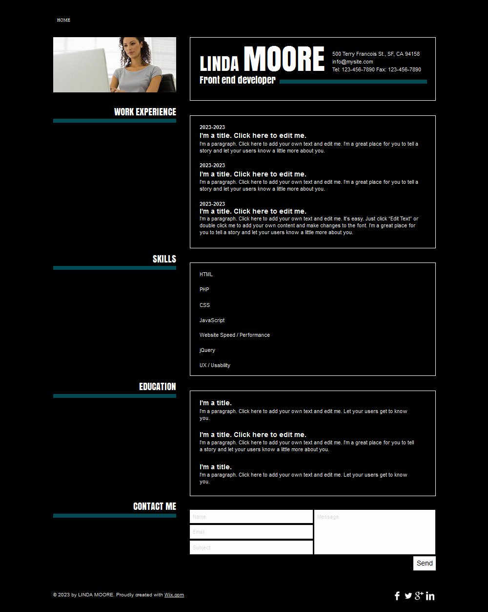 Html5 Resume Template Free New 15 Best Free Line Resume Cv Website Templates and themes