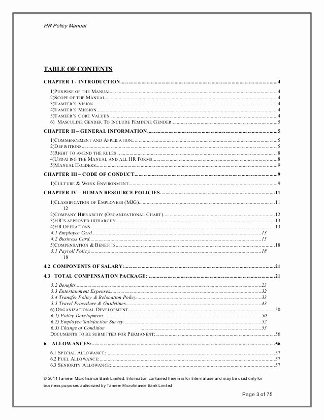 Human Resource Policy Template Awesome Human Resource Manual Template New Human Resource Policy