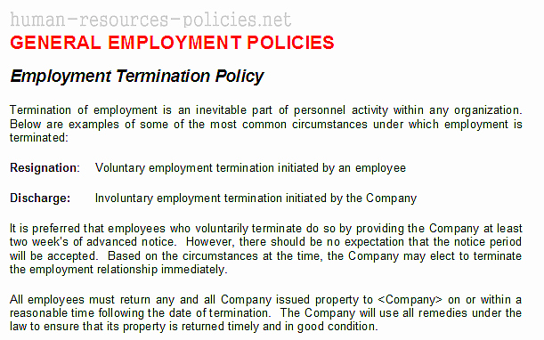 Human Resource Policy Template Best Of Sample Human Resources Policies Sample Procedures for