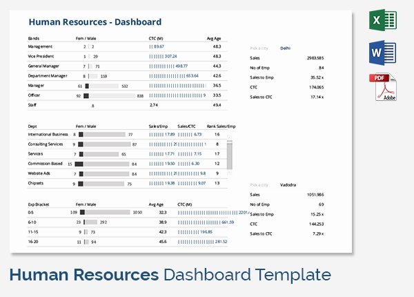 Human Resources Dashboard Template Beautiful Hr Dashboard Template 21 Free Word Excel Pdf