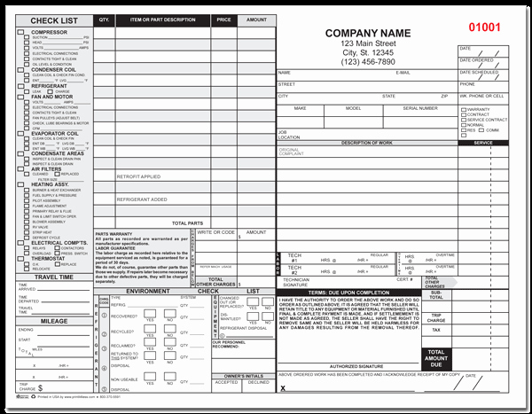 Hvac Service Agreement Template Luxury Heating Airconditioning Service form