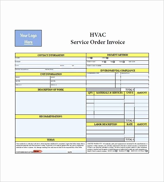 Hvac Service order Invoice Template Luxury Hvac Service order Invoice Template Free the Reasons why