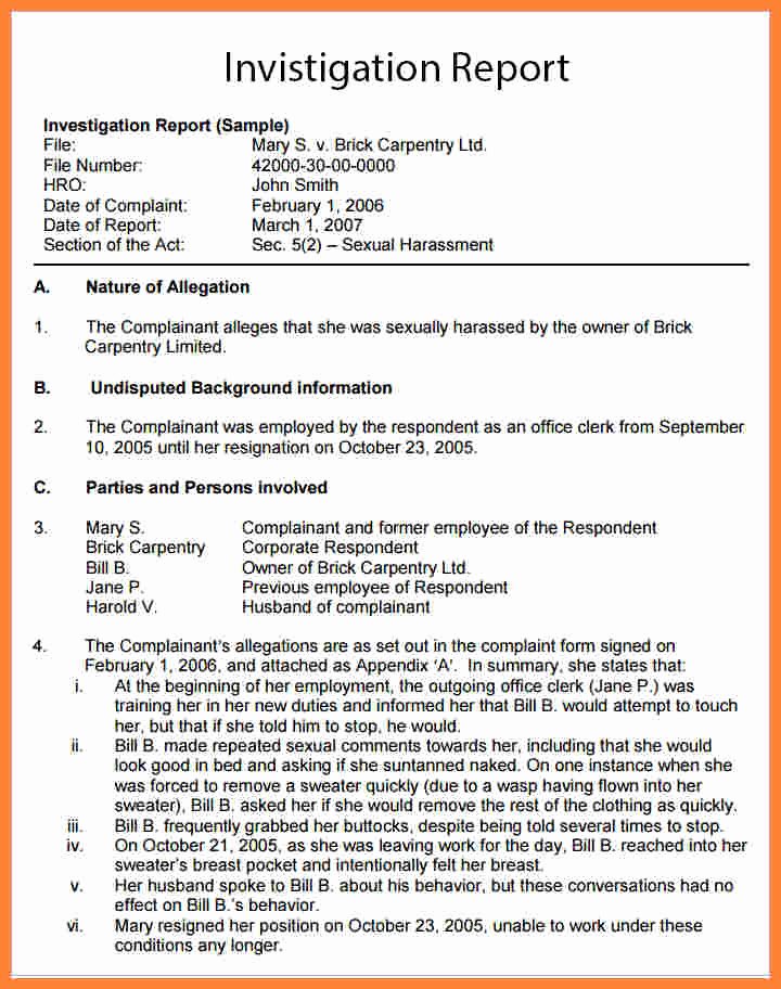 Incident Investigation Report Template Awesome 6 Incident Investigation Report Template