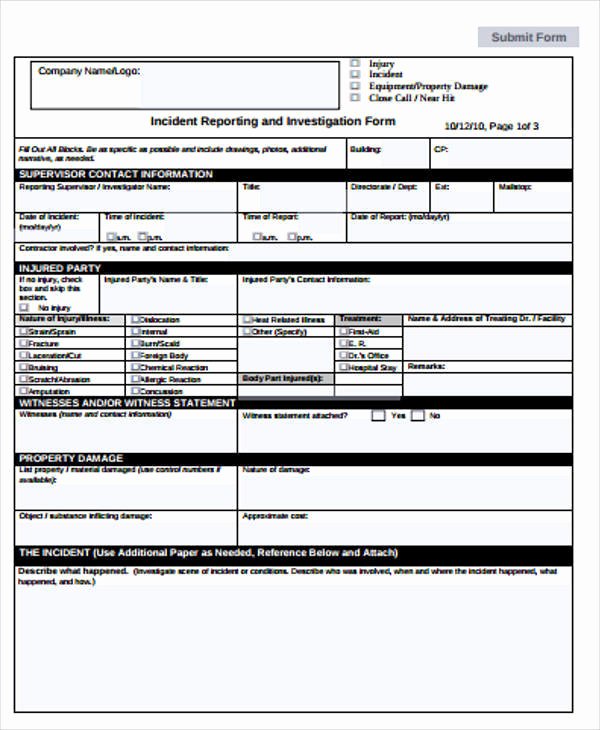 Incident Investigation Report Template Awesome Accident Investigation Root Cause Analysis Template