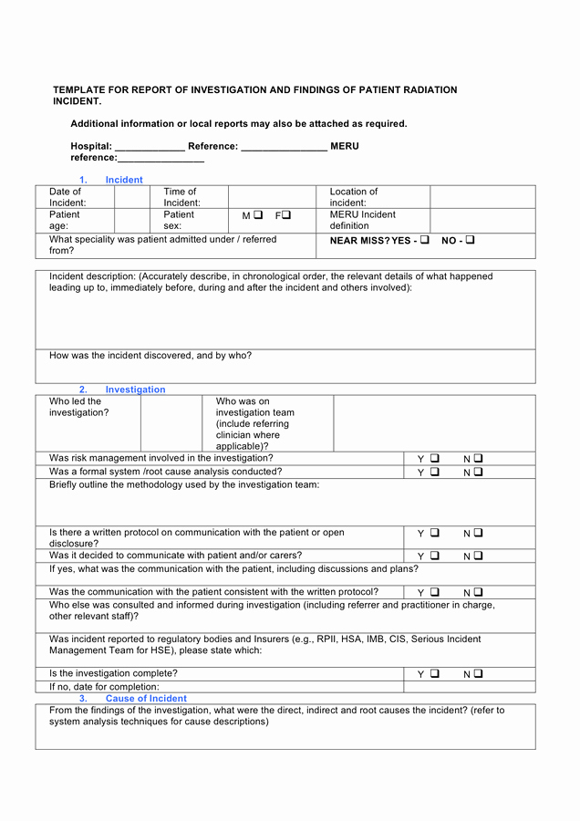 Incident Investigation Report Template Awesome Root Cause Analysis Template Free Documents for