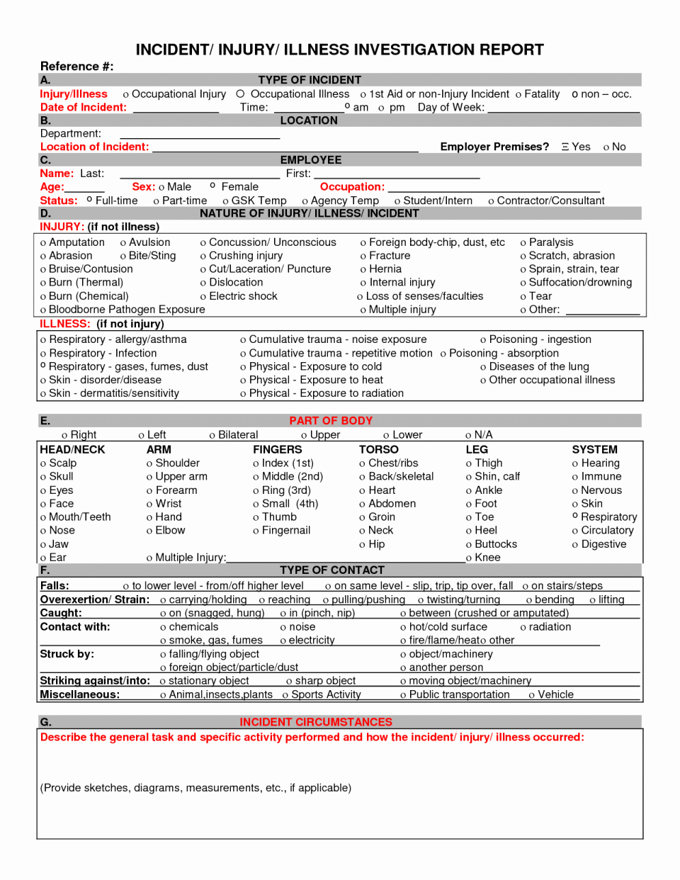 Incident Investigation Report Template Best Of Workplace Investigation Report Example Template Unique