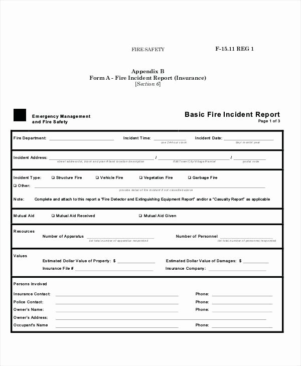 Incident Investigation Report Template Elegant Fire Investigation Report Template form – Onemonthnovelfo