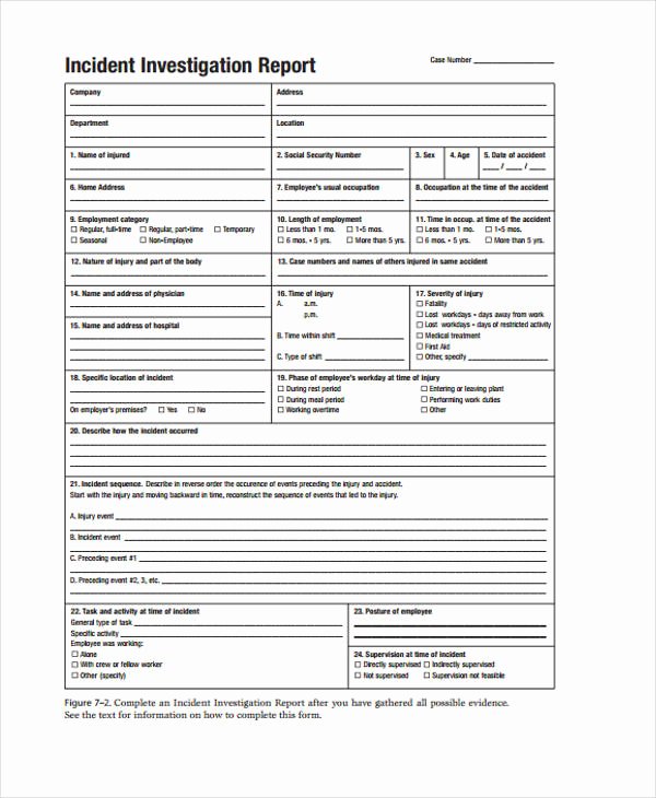 Incident Investigation Report Template Fresh 13 Investigation Report Templates Free Pdf Goggle