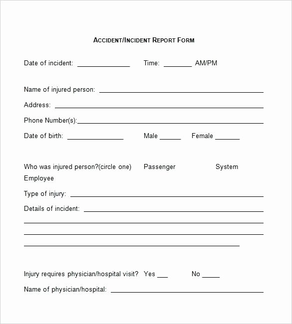 Incident Investigation Report Template New Blank Security Incident Reporting School Report Template