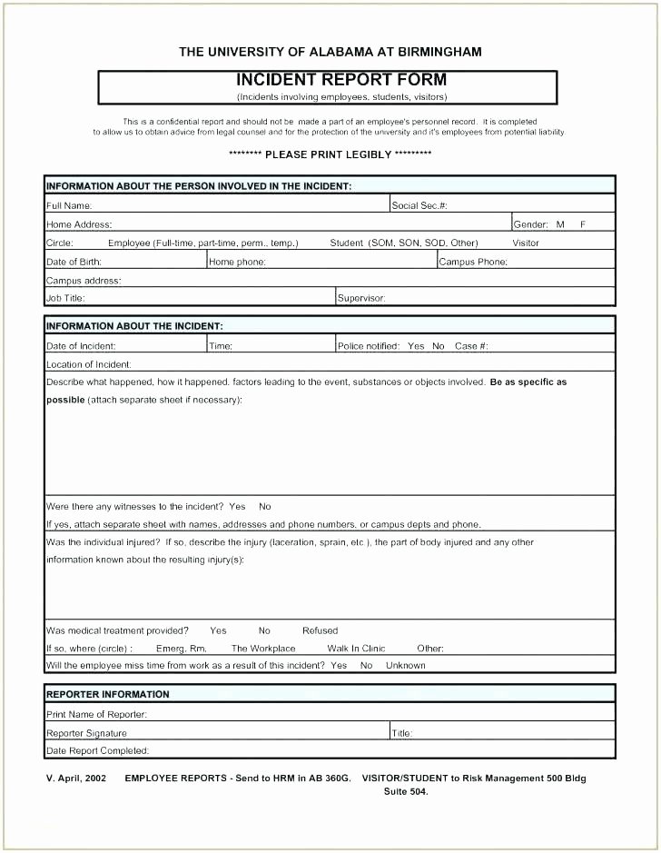 Incident Investigation Report Template New Workplace Investigation Report Template Work Incident