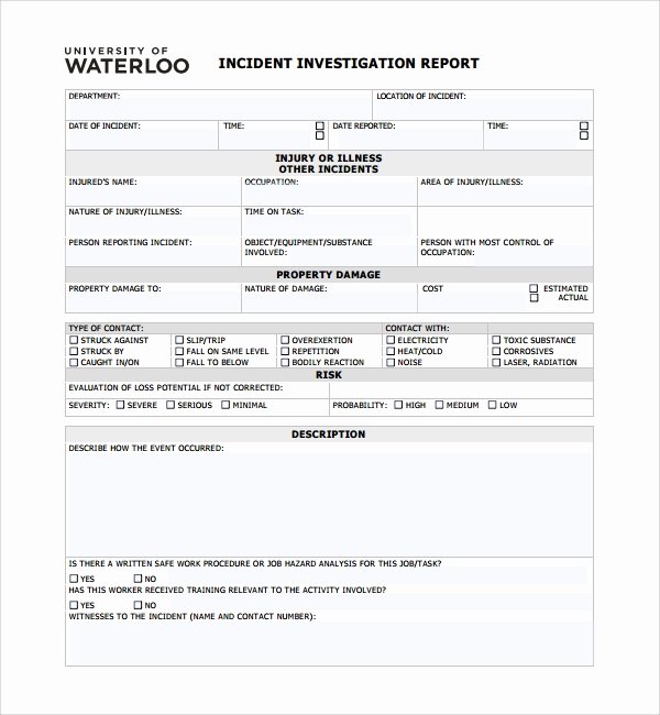 Incident Investigation Report Template Unique 15 Investigation Report Templates Google Docs Word