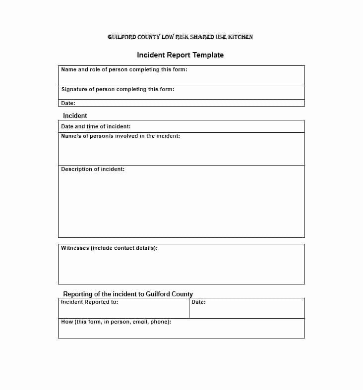 Incident Response Report Template New 60 Incident Report Template [employee Police Generic]