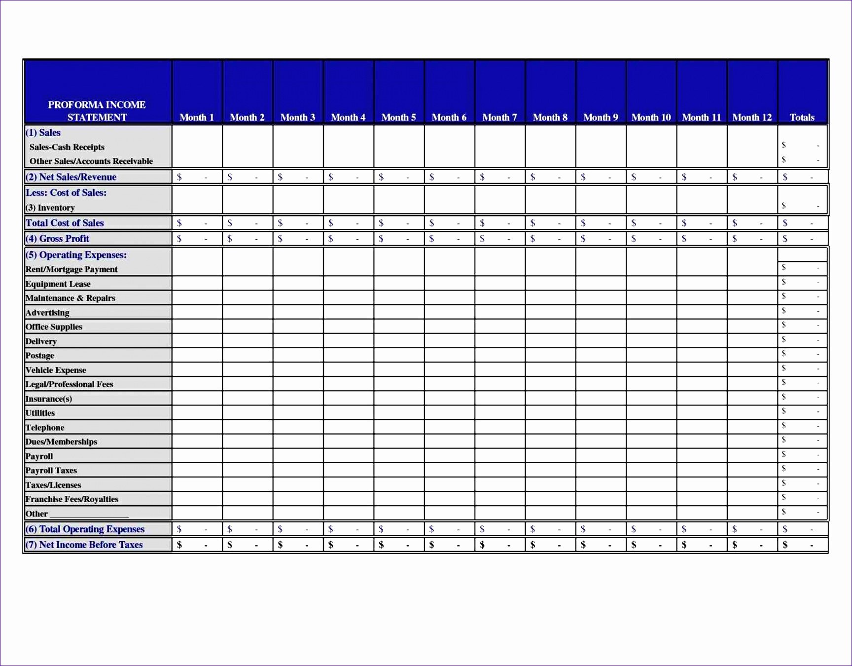Income and Expense Statement Template New 6 Monthly In E Statement Template Excel Exceltemplates