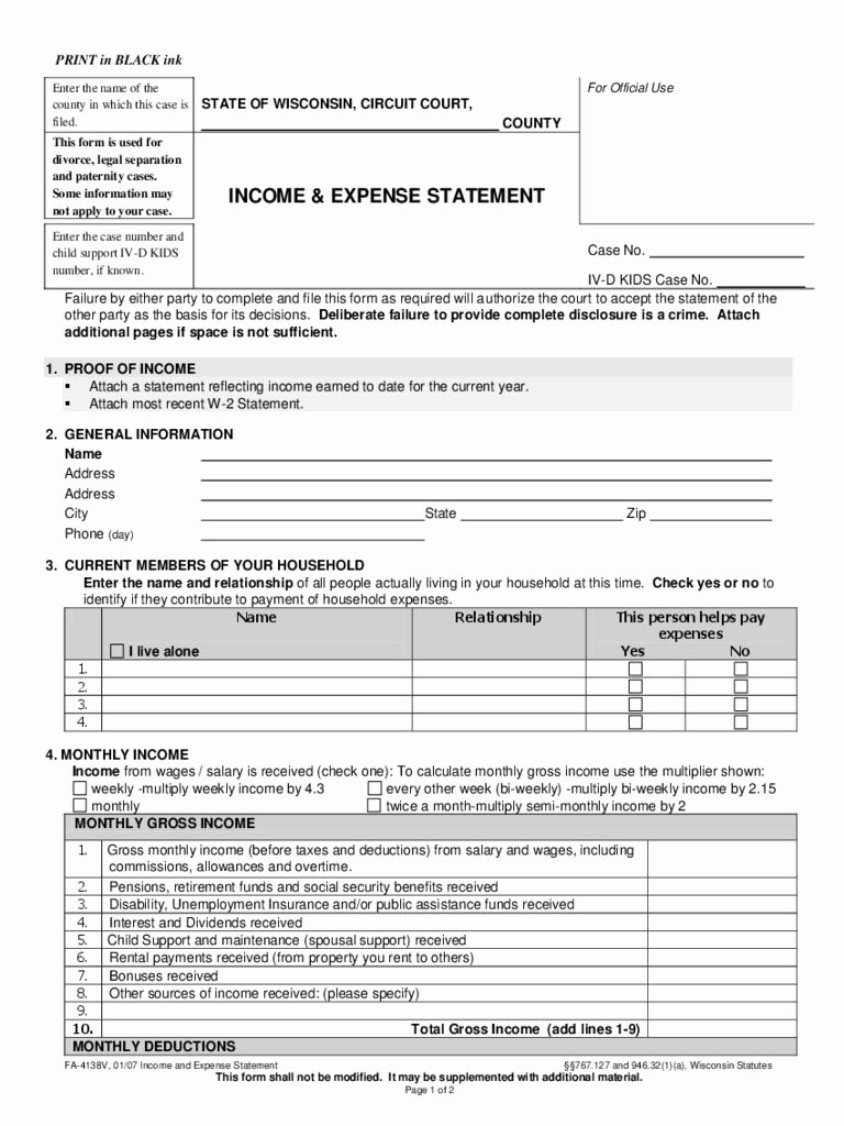 Income and Expense Statement Template New In E and Expense Statement Template Excel format Pro