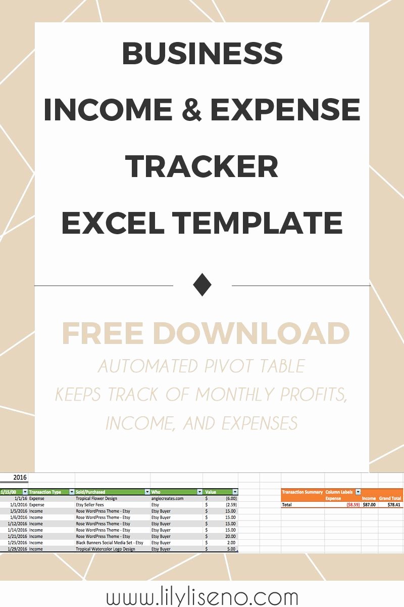 Income and Expense Template New In E and Expense Tracker Excel Template Free Download