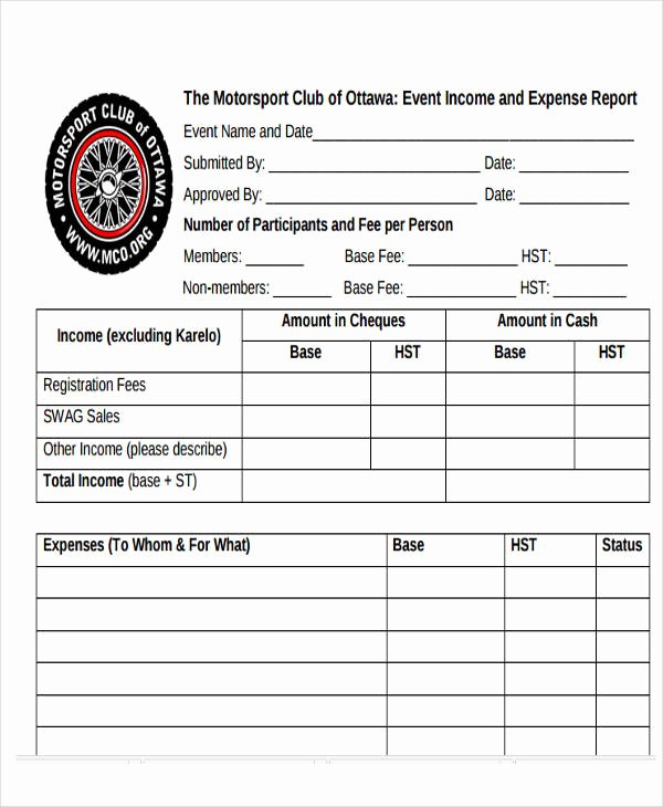 Income Expense Report Template Awesome 22 Expense Report format Templates