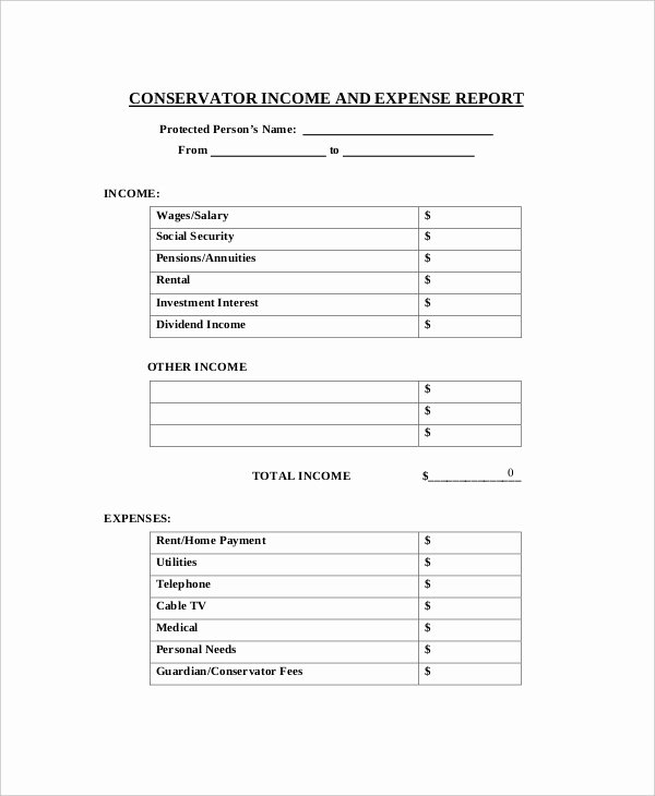 Income Expense Report Template Beautiful Expense Report 11 Free Word Excel Pdf Documents