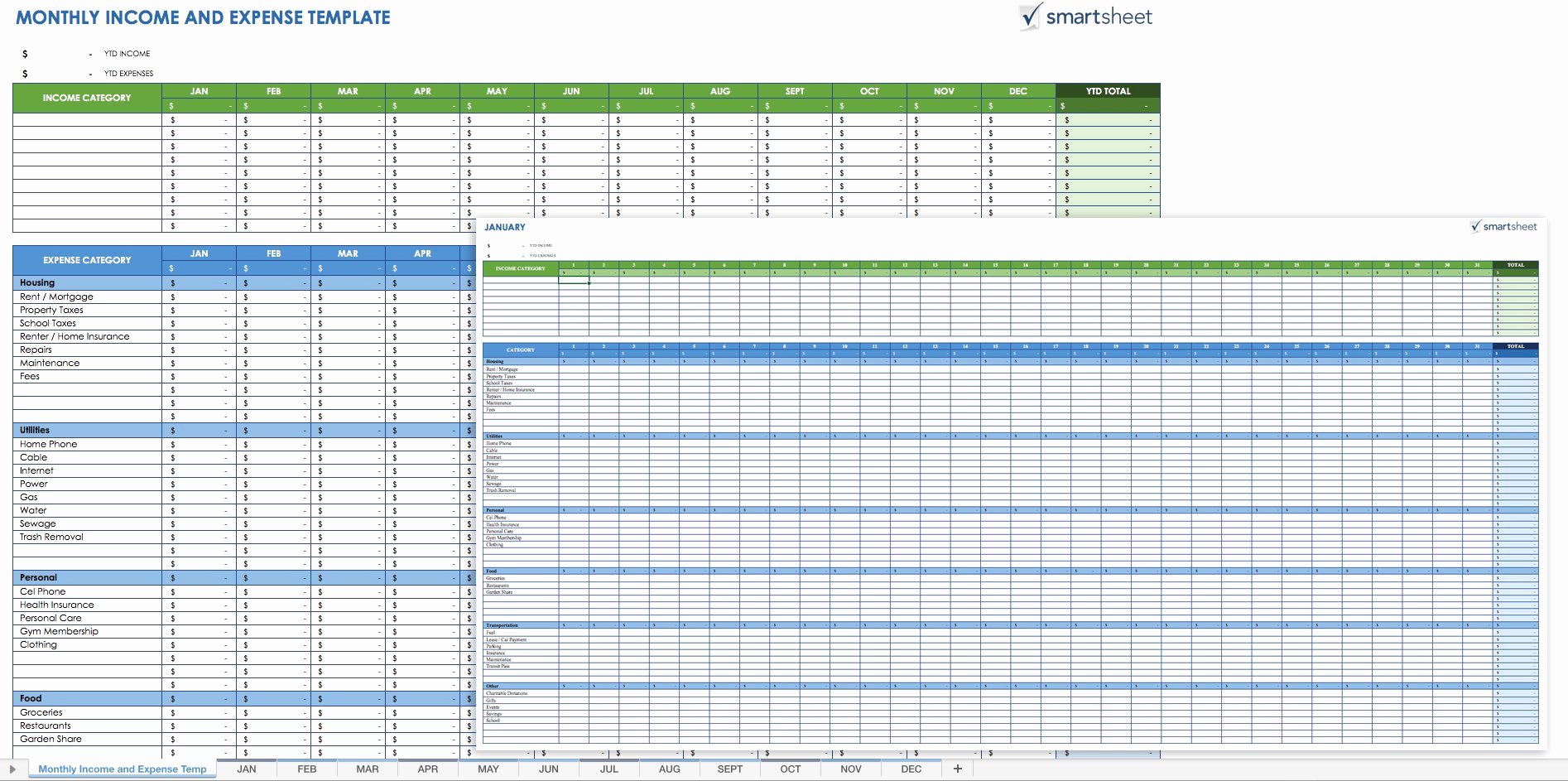 Income Expense Report Template New Free Expense Report Templates Smartsheet