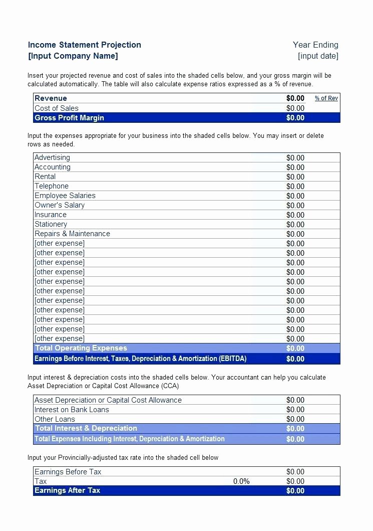 Income Statement Excel Template Awesome Template In E Statements Template