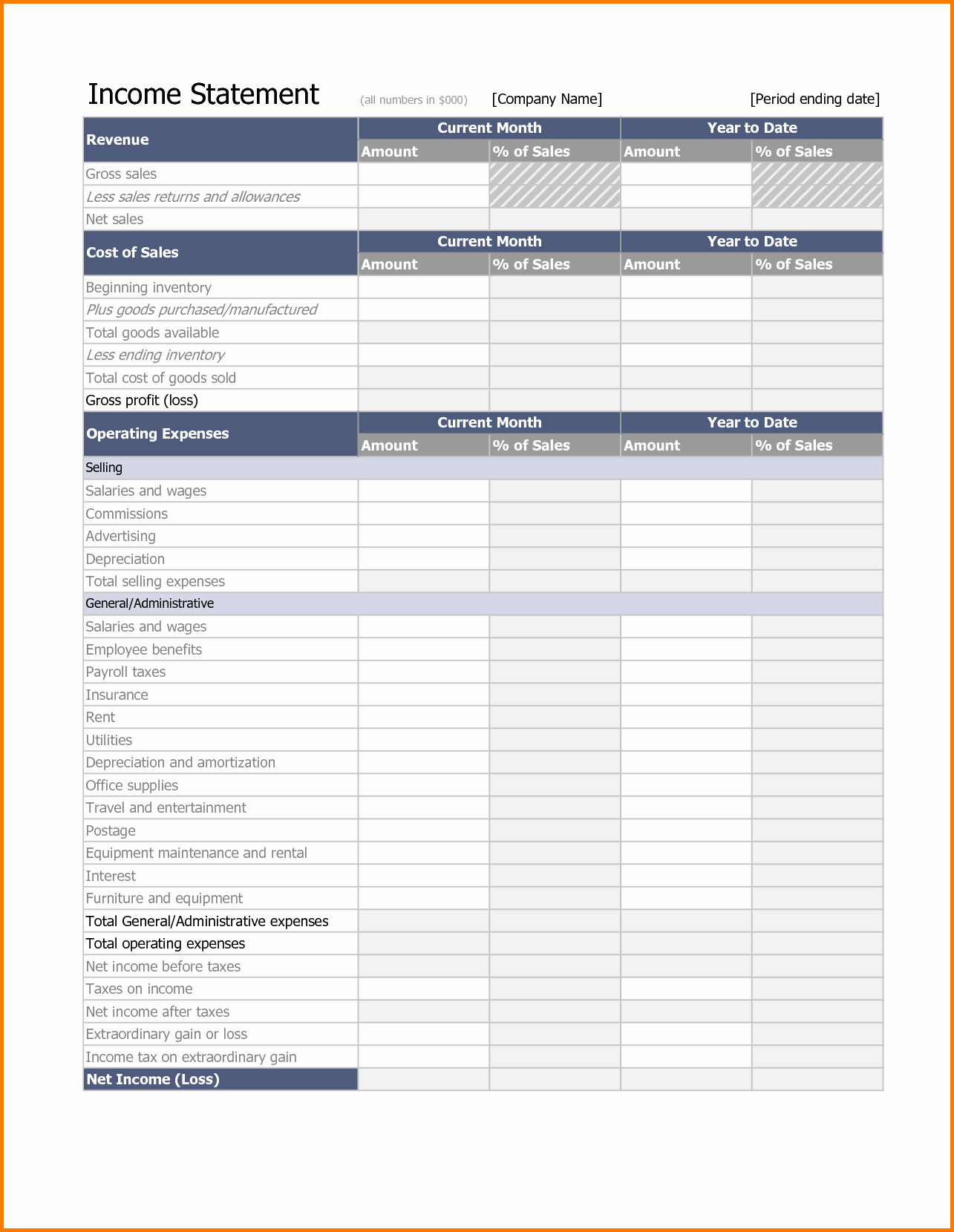 Income Statement Excel Template Inspirational 10 Personal Financial Statement Excel