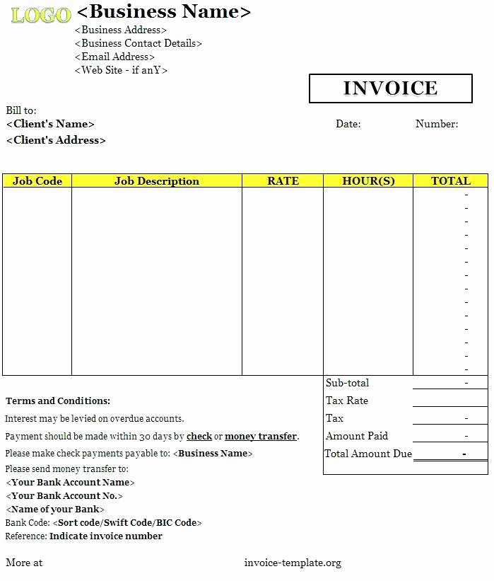 Independent Contractor Billing Template Lovely Consultant Invoice Template Sample Consulting 7 Documents