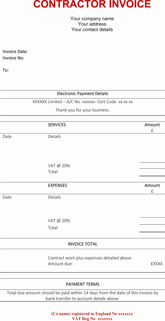 Independent Contractor Invoice Template Elegant Independent Contractor Invoice Example – Dicasminecraft