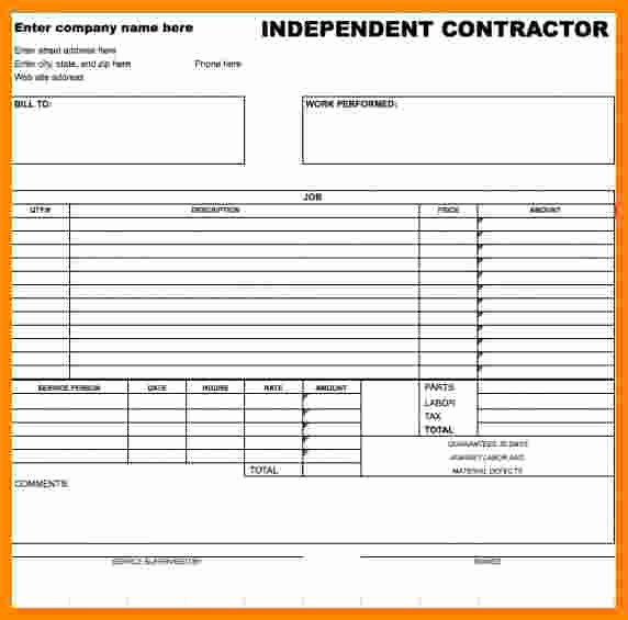 Independent Contractor Invoice Template Pdf Best Of 5 Contractor Invoice Template Free