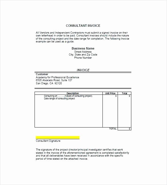 Independent Contractor Invoice Template Pdf Best Of General Contractor Bill Template Contractors Invoice Word