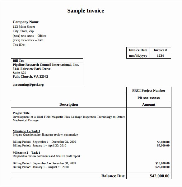 Independent Contractor Invoice Template Pdf Best Of Sample Contractor Invoice Templates 14 Free Documents