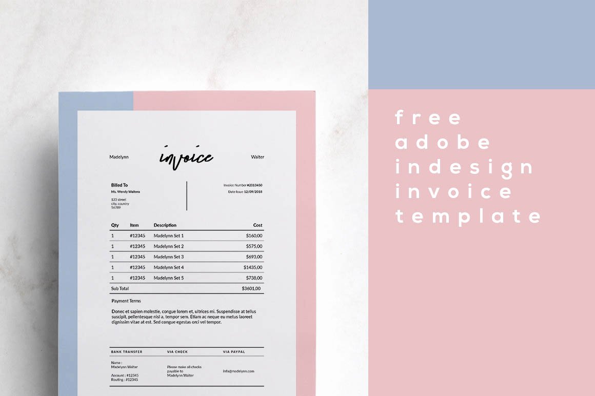 Indesign Invoice Template Free New Free Indesign Invoice Template Dealjumbo