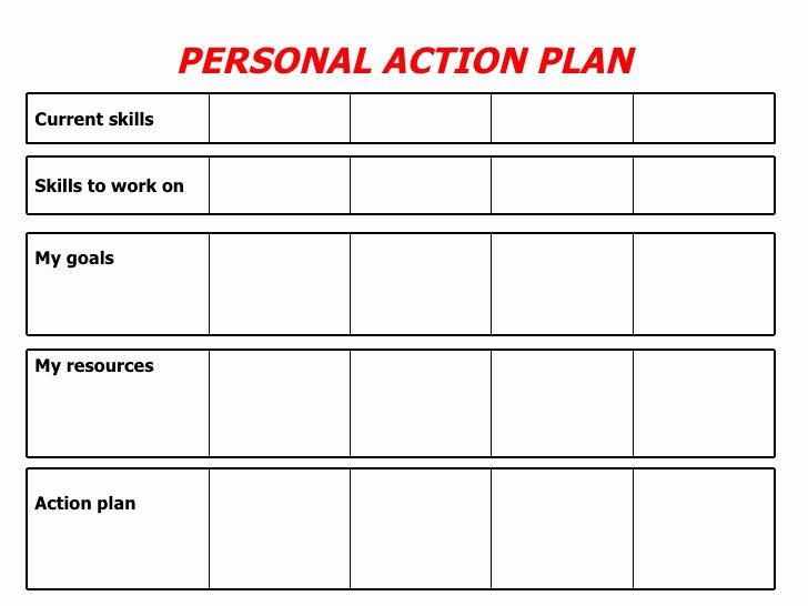 Individual Development Plan Template Excel Elegant Blank and Simple Personal Action Plan Template for