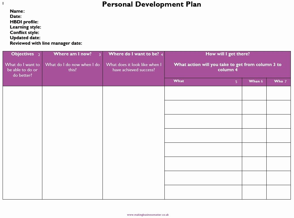 Individual Development Plan Template Excel Elegant Development Plan Template