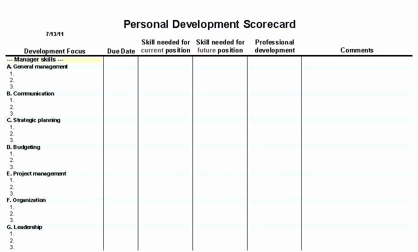individual development plan template for managers