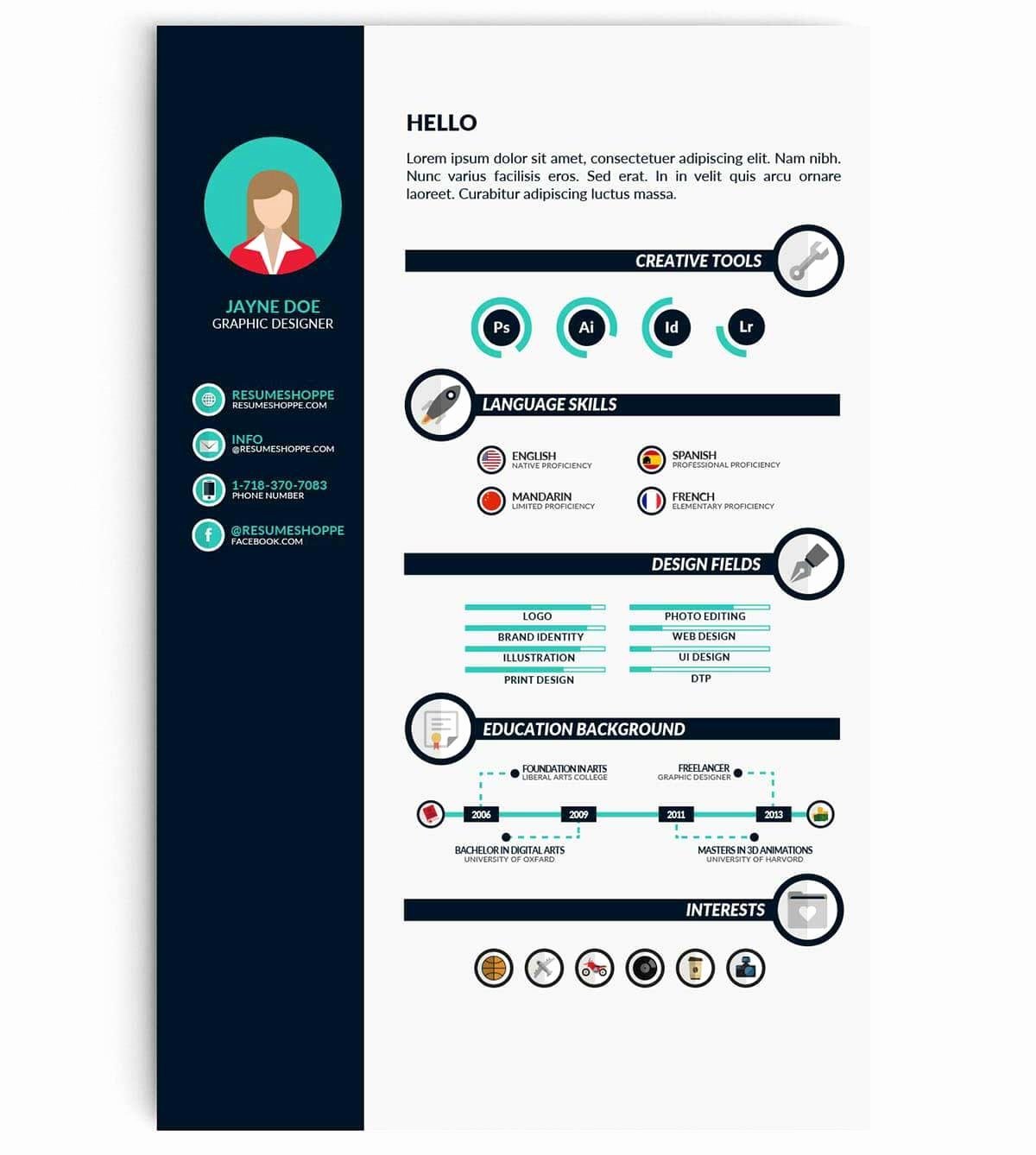 Infographic Resume Template Free Best Of Infographic Resume Templates [13 Examples to Download