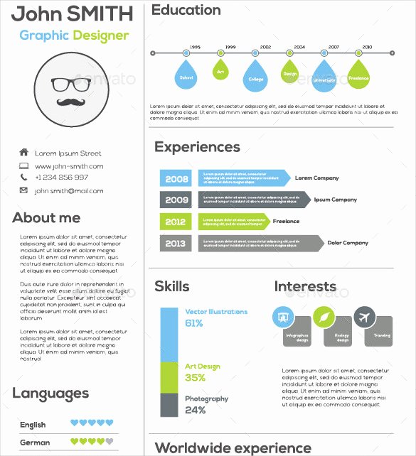 Infographic Resume Template Word Inspirational 33 Infographic Resume Templates Free Sample Example