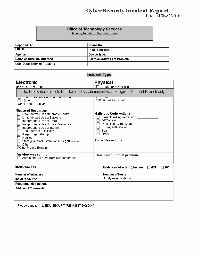 Information Security Incident Report Template Best Of Free Cyber Security Incident Report Template