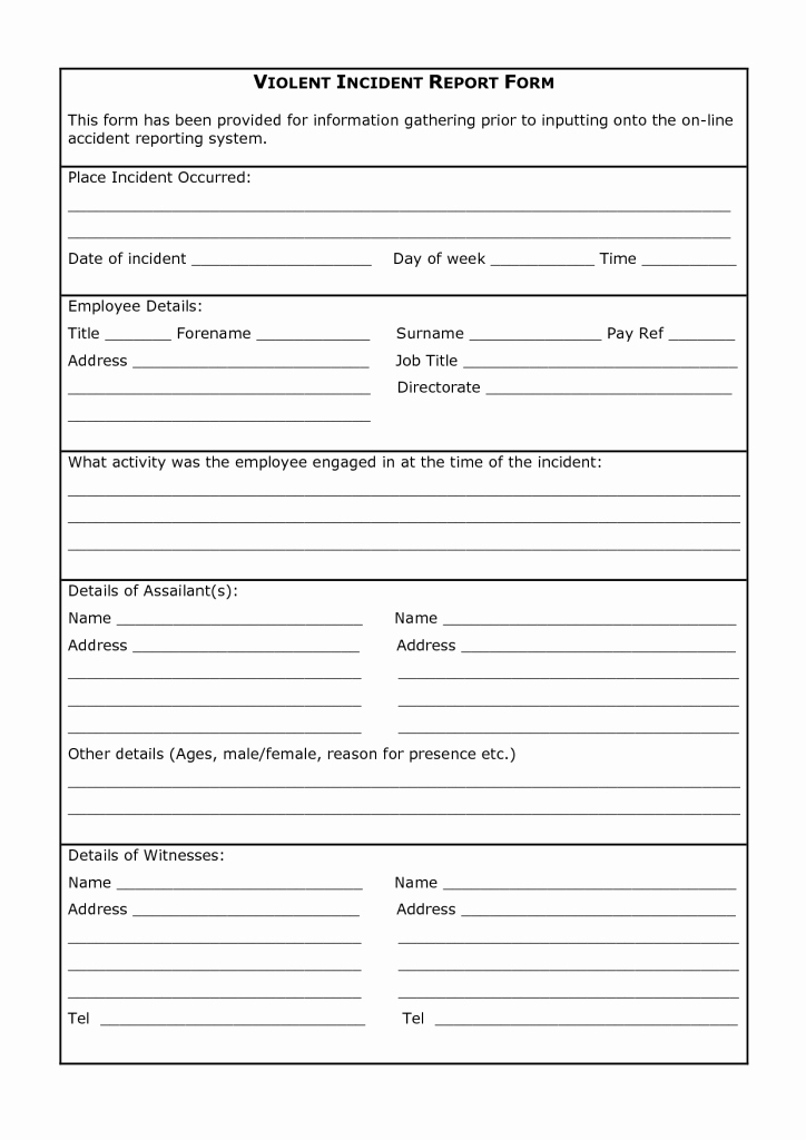 Information Security Incident Report Template Unique Security Incident Report Template Pdf form Guard
